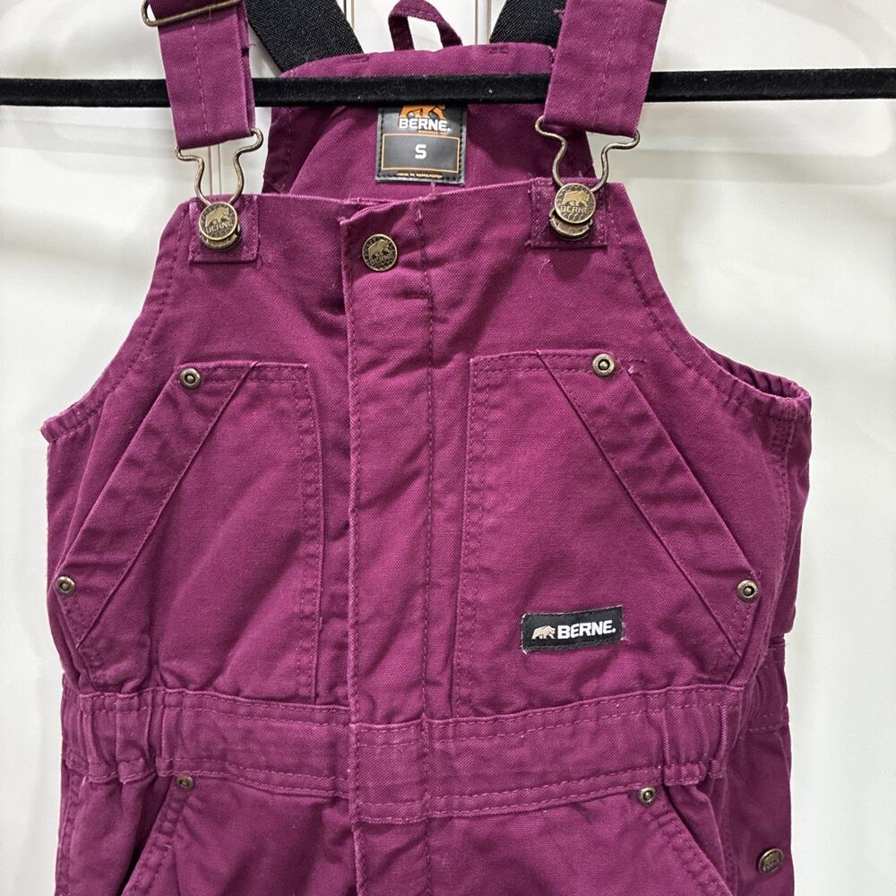 Berne Overalls Youth Small Canvas Insulated Quilted Workwear Chore Outdoor - Picture 3 of 15